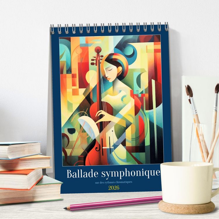 Produktbild: Ballade symphonique (Calendrier de bureau 2026 DIN A5 horizontal), CALVENDO calendrier mensuel