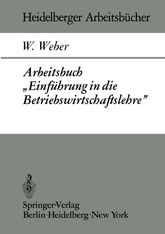 Produktbild: Arbeitsbuch &bdquo;Einf&uuml;hrung in die Betriebswirtschaftslehre&rdquo;