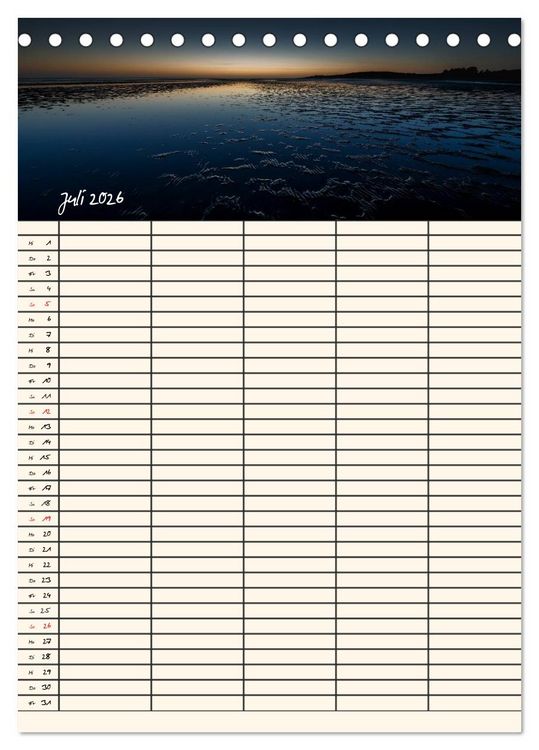 Produktbild: Noch mehr F&ouml;hrweh Familienplaner (Tischkalender 2026 DIN A5 hoch), CALVENDO Monatskalender
