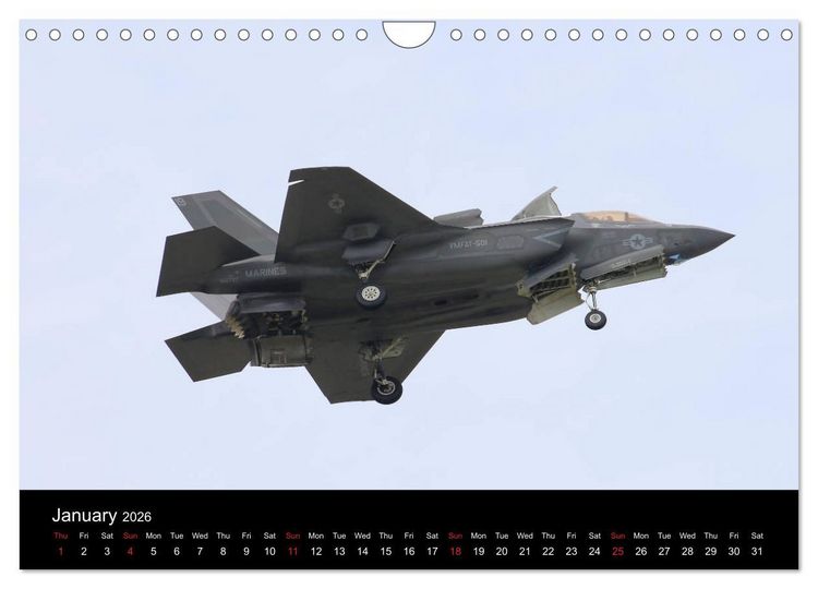 Produktbild: Lockheed Martin F35 Stealth Fighter (Wall Calendar 2026 DIN A4 landscape), CALVENDO 12 Month Wall Calendar