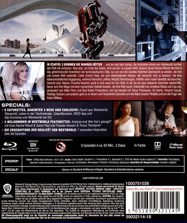 Produktbild: Westworld - Staffel 3 [3 BRs]