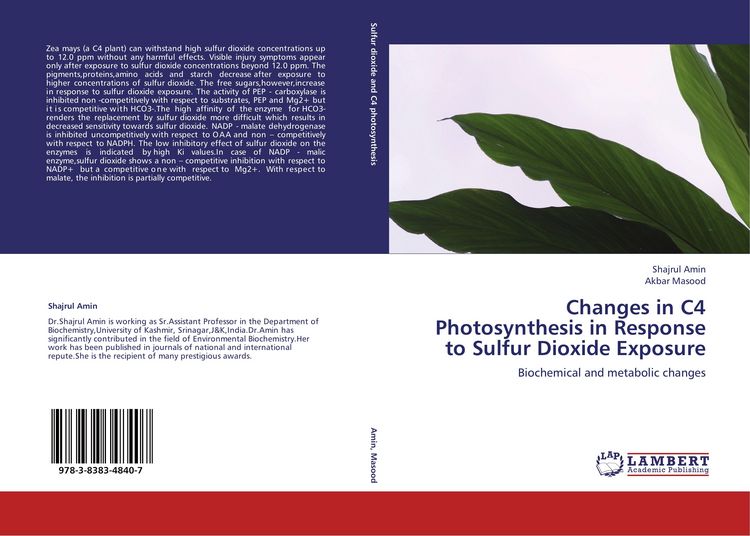 Produktbild: Changes in C4 Photosynthesis in Response to Sulfur Dioxide Exposure