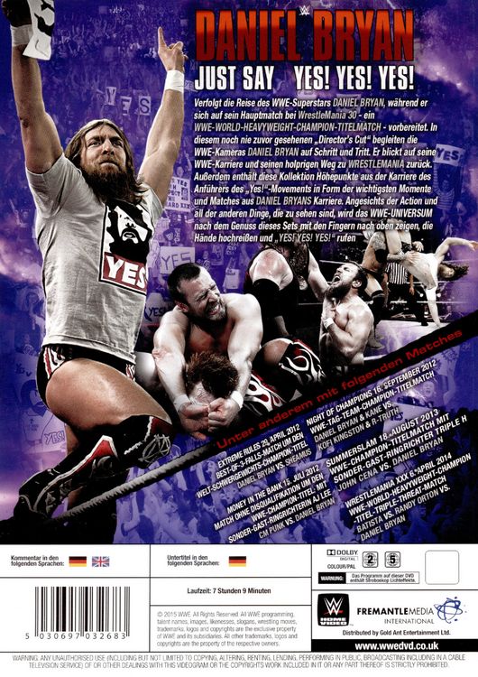 Produktbild: Daniel Bryan - Just Say Yes! Yes! Yes! [3 DVDs]