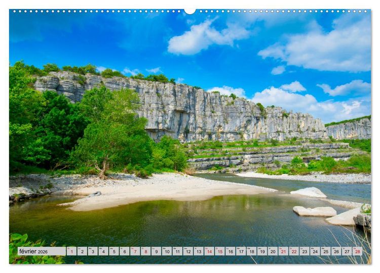 Produktbild: La beaut&eacute; de l'Ard&egrave;che (Calendrier mural 2026 DIN A2 vertical) calendrier de bureau