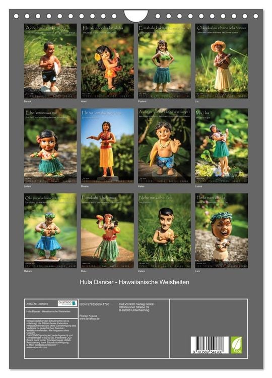 Produktbild: Hula Dancer - Hawaiianische Weisheiten (Wandkalender 2027 DIN A4 hoch), CALVENDO Monatskalender
