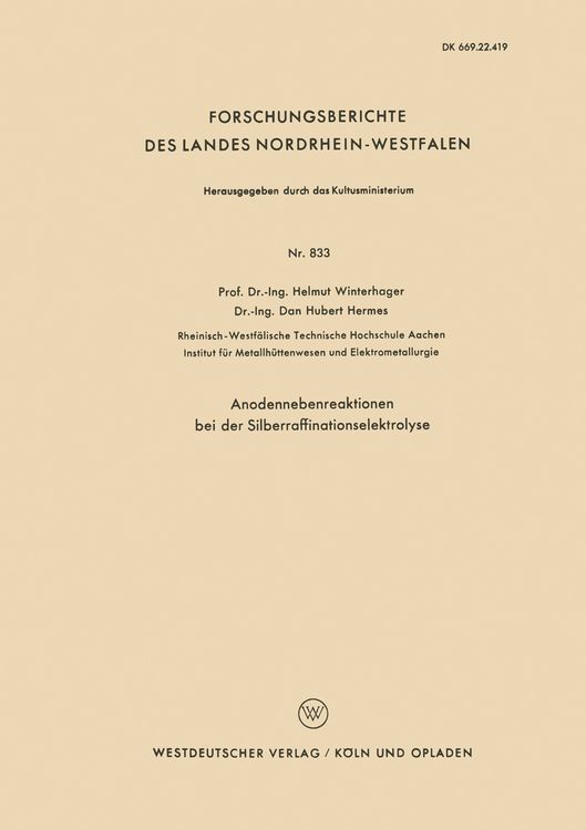 Produktbild: Anodennebenreaktionen bei der Silberraffinationselektrolyse