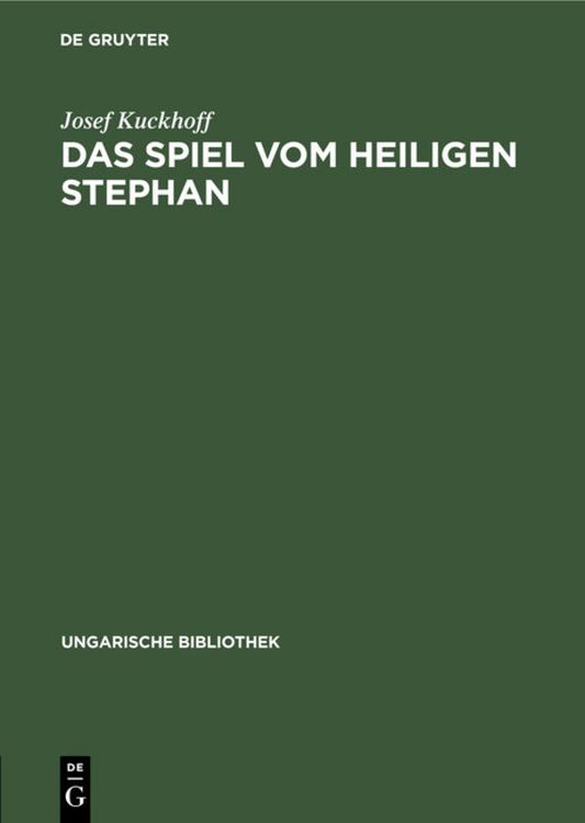 Produktbild: Das Spiel vom Heiligen Stephan