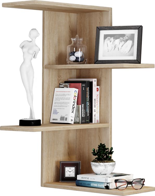 Produktbild: Holz Wandregal H&auml;ngeregal Eckregal Regal Balos