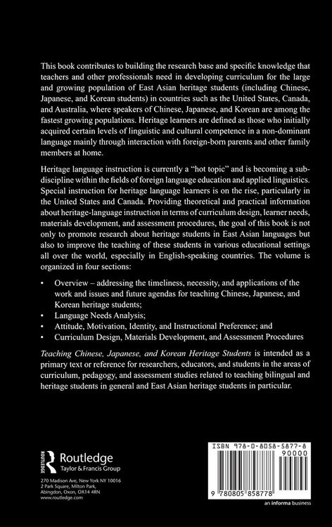 Produktbild: Teaching Chinese, Japanese, and Korean Heritage Language Students