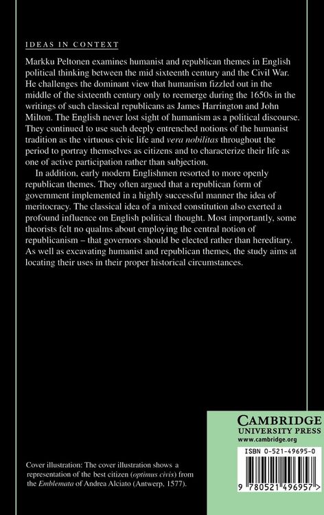 Produktbild: Classical Humanism and Republicanism in English Political Thought, 1570 1640
