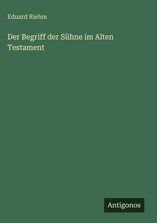 Produktbild: Der Begriff der S&uuml;hne im Alten Testament