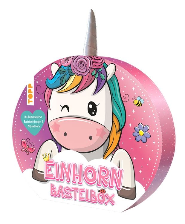 Produktbild: Einhorn-Bastelbox. Mit Anleitungen, Bastelmaterial und Mitmachbuch