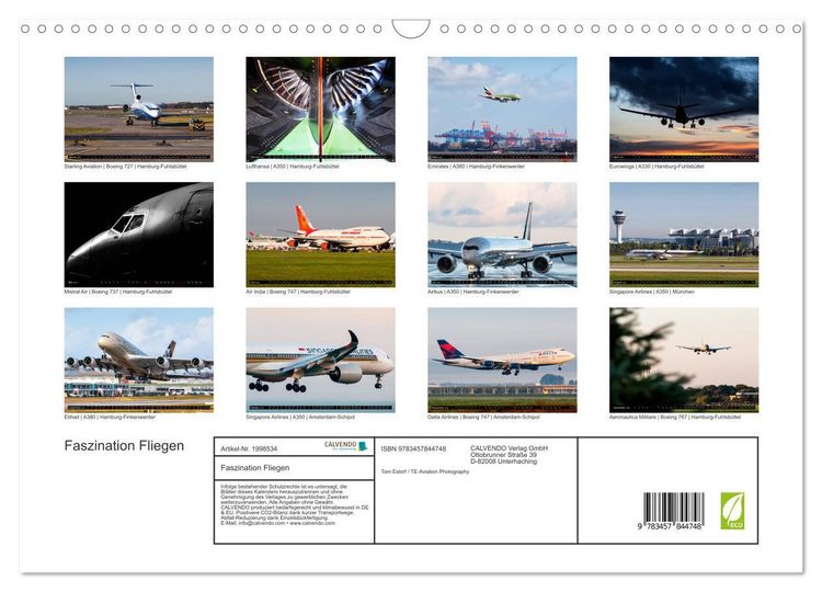 Produktbild: Faszination Fliegen (Wandkalender 2026 DIN A3 quer), CALVENDO Monatskalender