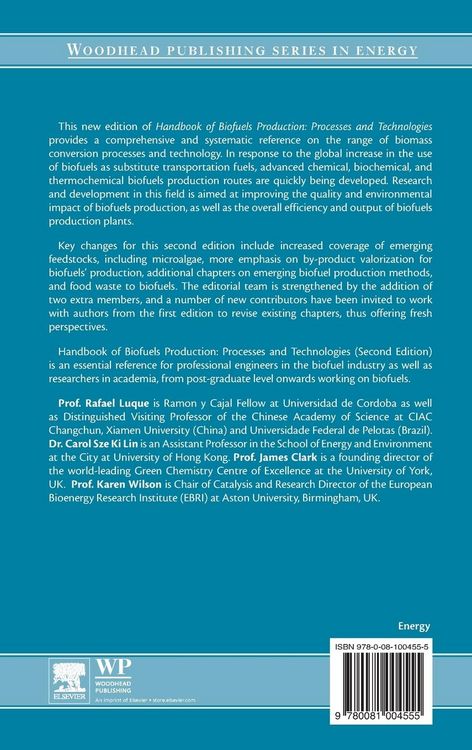 Produktbild: Handbook of Biofuels Production