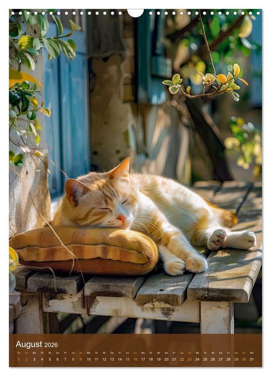 Produktbild: Kuschelkatzen - Fellnasen im Schlummerland (Wandkalender 2026 DIN A3 hoch), CALVENDO Monatskalender