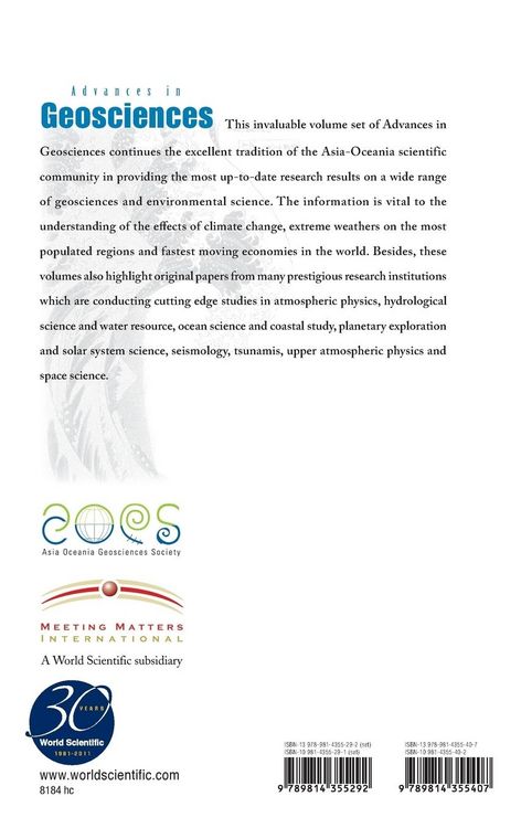 Produktbild: Adv in Geosciences (v27)