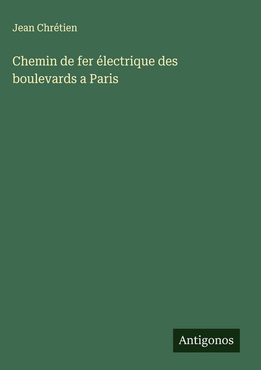 Produktbild: Chemin de fer &eacute;lectrique des boulevards a Paris