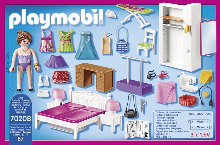 Produktbild: PLAYMOBIL&reg; 70208 Schlafzimmer mit N&auml;hecke