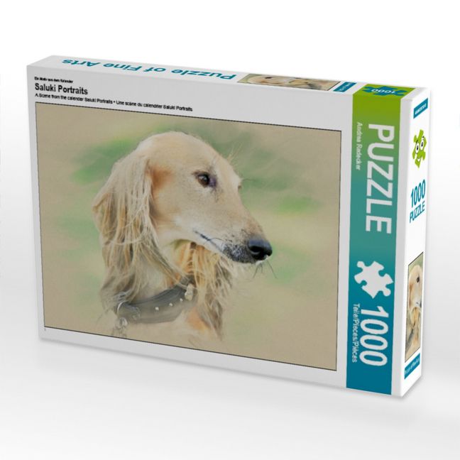 Produktbild: CALVENDO Puzzle Ein Motiv aus dem Kalender Saluki Portraits | 1000 Teile Lege-Gr&ouml;&szlig;e 64x48cm Foto-Puzzle f&uuml;r gl&uuml;ckliche Stunden