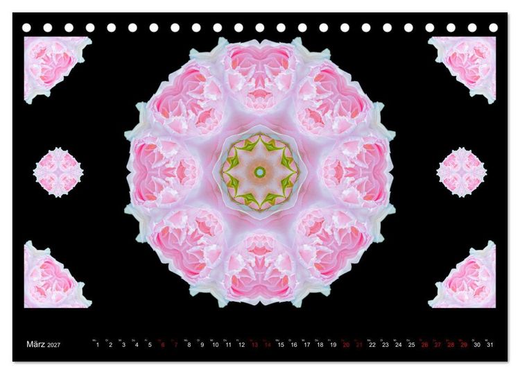 Produktbild: ROSEN MANDALAS (Tischkalender 2027 DIN A5 quer), CALVENDO Monatskalender