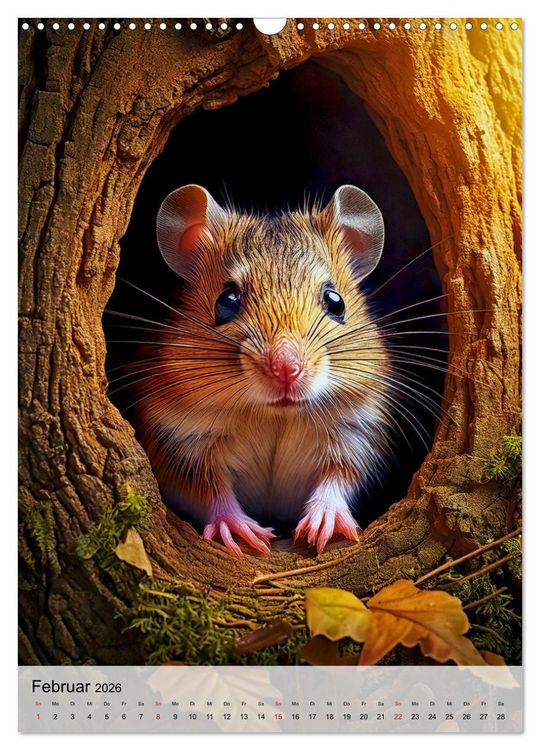 Produktbild: Kleine Wildtiere (Wandkalender 2026 DIN A3 hoch), CALVENDO Monatskalender