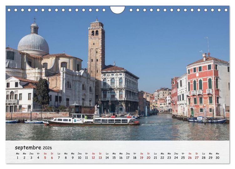 Produktbild: Venise - Un hommage imag&eacute; &agrave; la magie v&eacute;nitienne (Calendrier mural 2026 DIN A4 vertical), CALVENDO calendrier mensuel