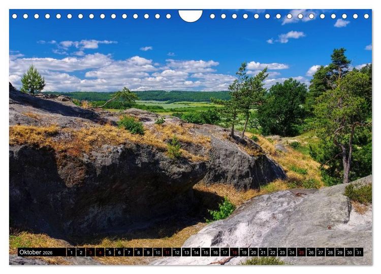 Produktbild: Die Teufelsmauer - Bizarre Felsformationen im Harz (Wandkalender 2026 DIN A4 quer), CALVENDO Monatskalender