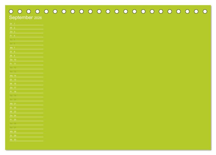 Produktbild: Bastel-Geburtstagskalender gr&uuml;n / Geburtstagskalender (Tischkalender 2026 DIN A5 quer), CALVENDO Monatskalender