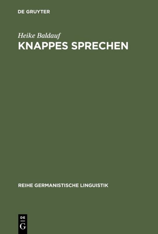 Produktbild: Knappes Sprechen