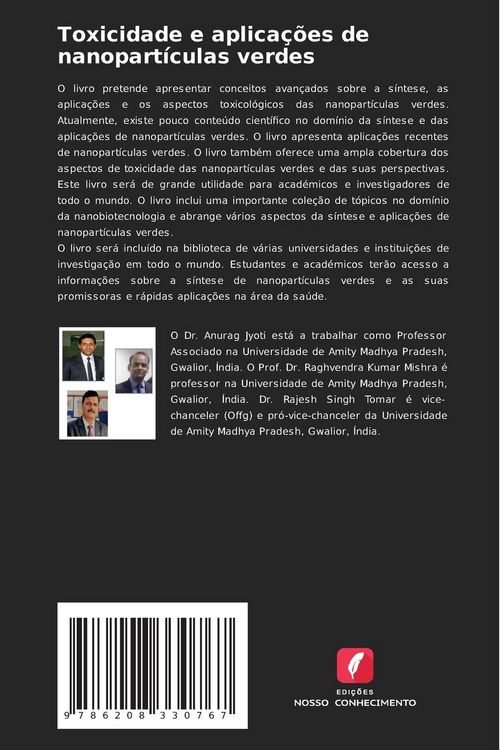 Produktbild: Toxicidade e aplica&ccedil;&otilde;es de nanopart&iacute;culas verdes