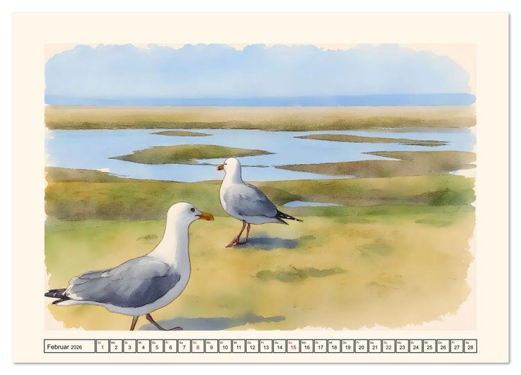 Produktbild: LANGEOOG Insel im Wattenmeer (Wandkalender 2026 DIN A3 quer), CALVENDO Monatskalender