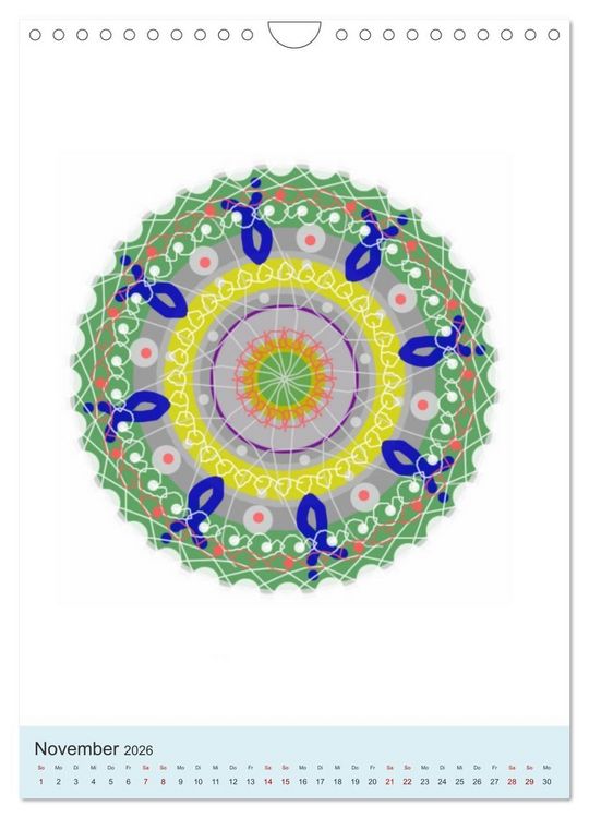 Produktbild: Transluzent-Mandalas (Wandkalender 2026 DIN A4 hoch), CALVENDO Monatskalender