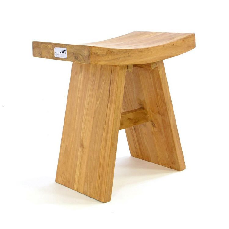 Produktbild: Hocker Teakholz Sitzhocker Holzhocker H&ouml;he 47cm