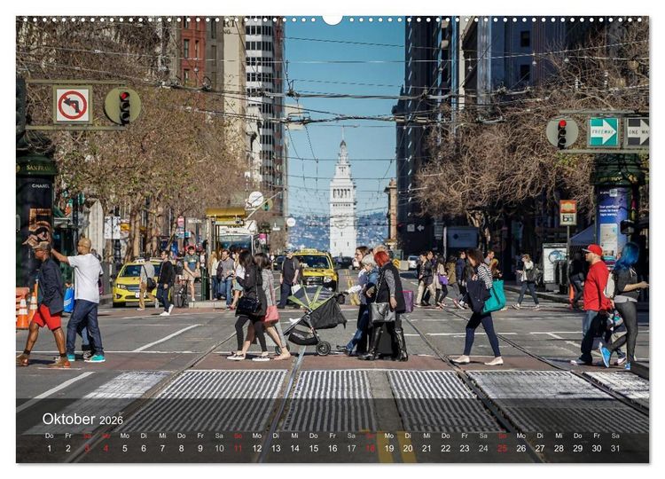 Produktbild: San Francisco Impressionen Tag und Nacht (hochwertiger Premium Wandkalender 2026 DIN A2 quer), Kunstdruck in Hochglanz