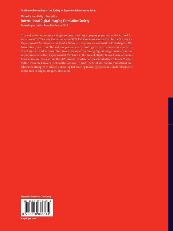 Produktbild: International Digital Imaging Correlation Society