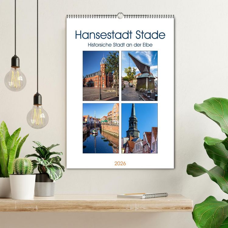 Produktbild: Hansestadt Stade - Historische Stadt an der Elbe (Wandkalender 2026 DIN A2 hoch), CALVENDO Monatskalender