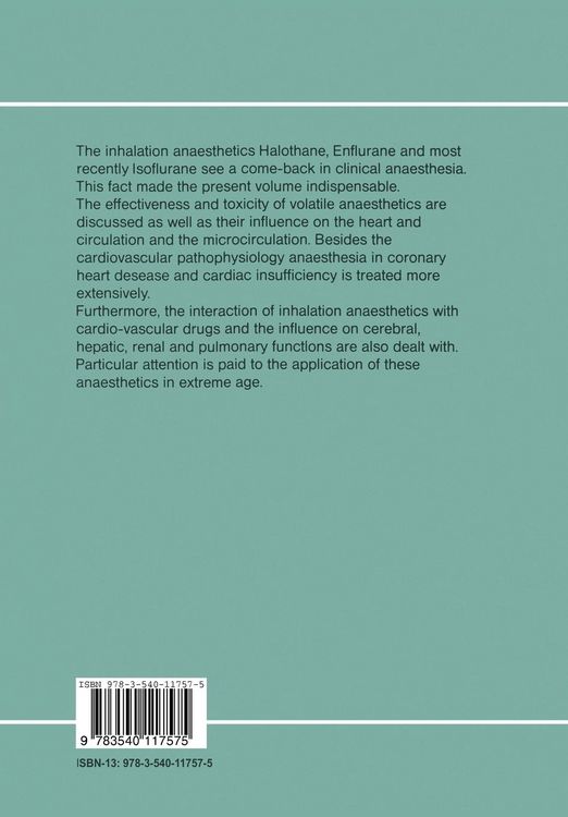 Produktbild: Inhalation Anaesthesia Today and Tomorrow