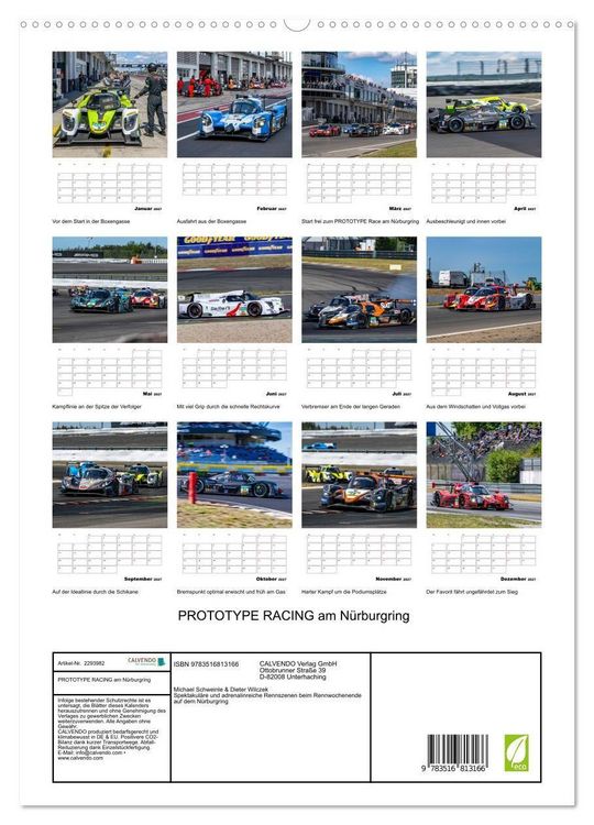 Produktbild: PROTOTYPE RACING am N&uuml;rburgring (hochwertiger Premium Wandkalender 2027 DIN A2 hoch), Kunstdruck in Hochglanz