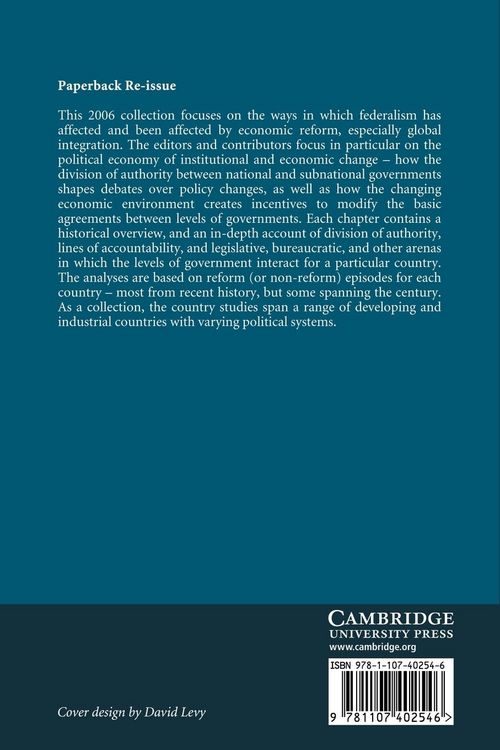 Produktbild: Federalism and Economic Reform
