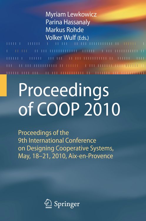 Produktbild: Proceedings of COOP 2010