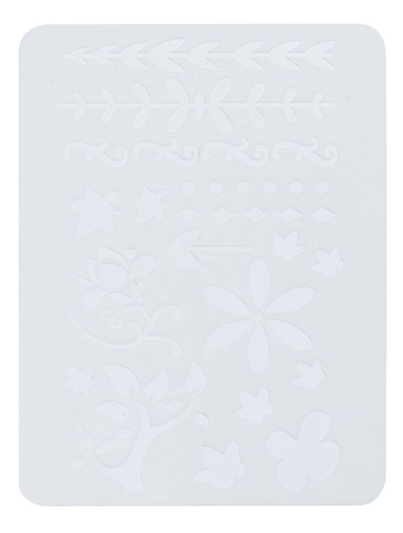 Produktbild: Scrapbooking-Set, Fotoalbum mit Spiralbindung, 50 Seiten wei&szlig;, 32x22 cm + Stifte, Sticker, Schablonen, Fotoecken