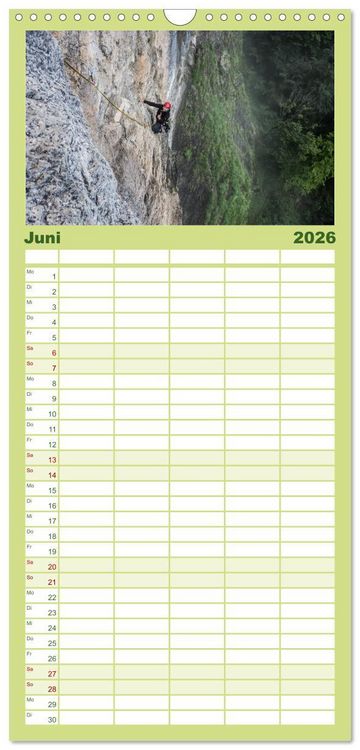 Produktbild: Familienplaner 2026 - Climbing Solutions - Bergsport weltweit mit 5 Spalten (Wandkalender, 21 x 45 cm) CALVENDO