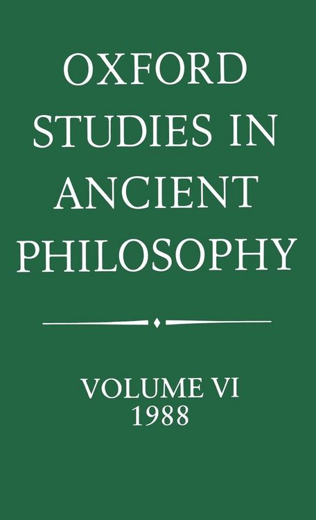 Produktbild: Oxford Studies in Ancient Philosophy Volume VI 1988