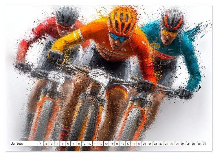 Produktbild: Radsport &ndash; Vom Training zum Triumph (Tischkalender 2026 DIN A5 quer), CALVENDO Monatskalender