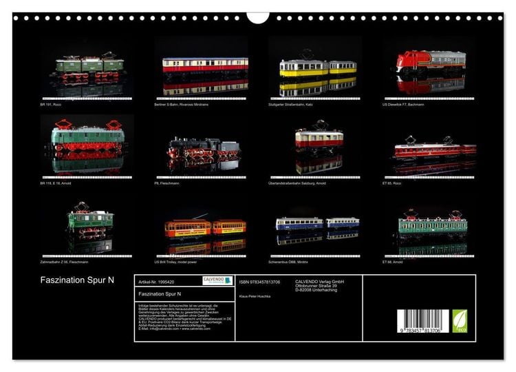 Produktbild: Faszination Spur N (Wandkalender 2026 DIN A3 quer), CALVENDO Monatskalender