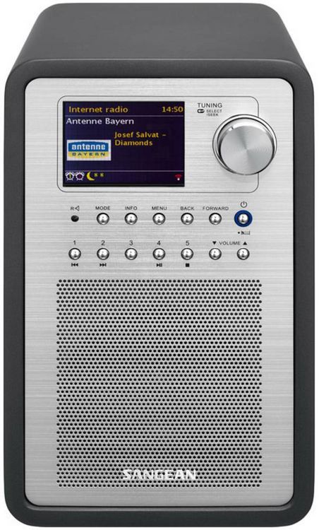 Produktbild: Sangean WFR-70 (SmartLink 1) Internet Tischradio DAB+, UKW, Internet AUX, USB, Internetradio Spotify, DLNA-f&auml;hig Grau