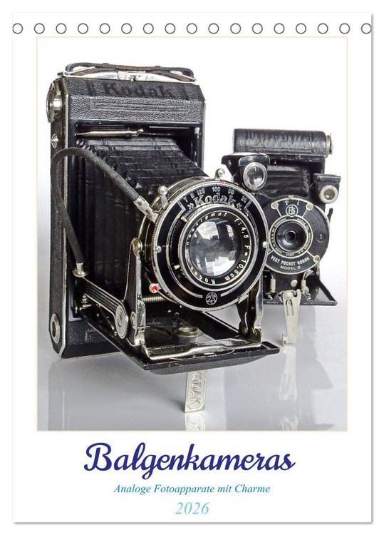 Produktbild: Balgenkameras - Analoge Fotoapparate mit Charme (Tischkalender 2026 DIN A5 hoch), CALVENDO Monatskalender