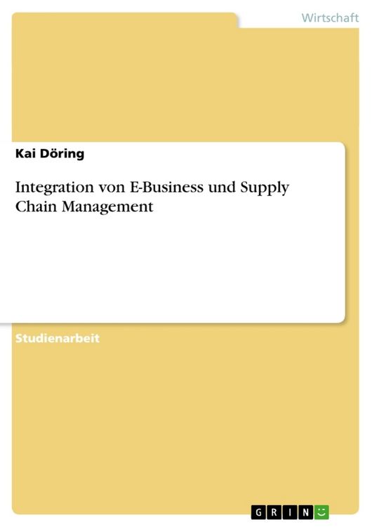 Produktbild: Integration von E-Business und Supply Chain Management