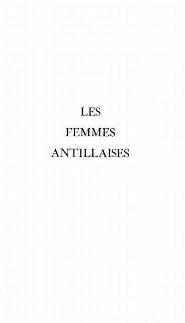 Produktbild: Les Femmes Antillaises