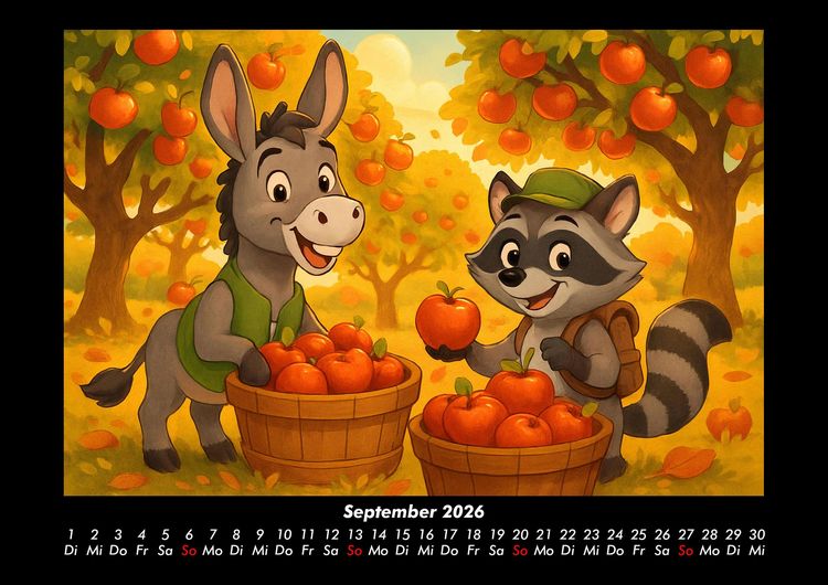 Produktbild: Huf & Rocco Abenteuer durchs Jahr 2026 Fotokalender DIN A3